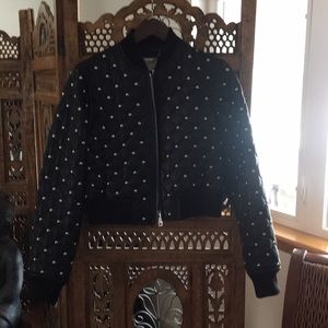 Leather jacket. Bomber style